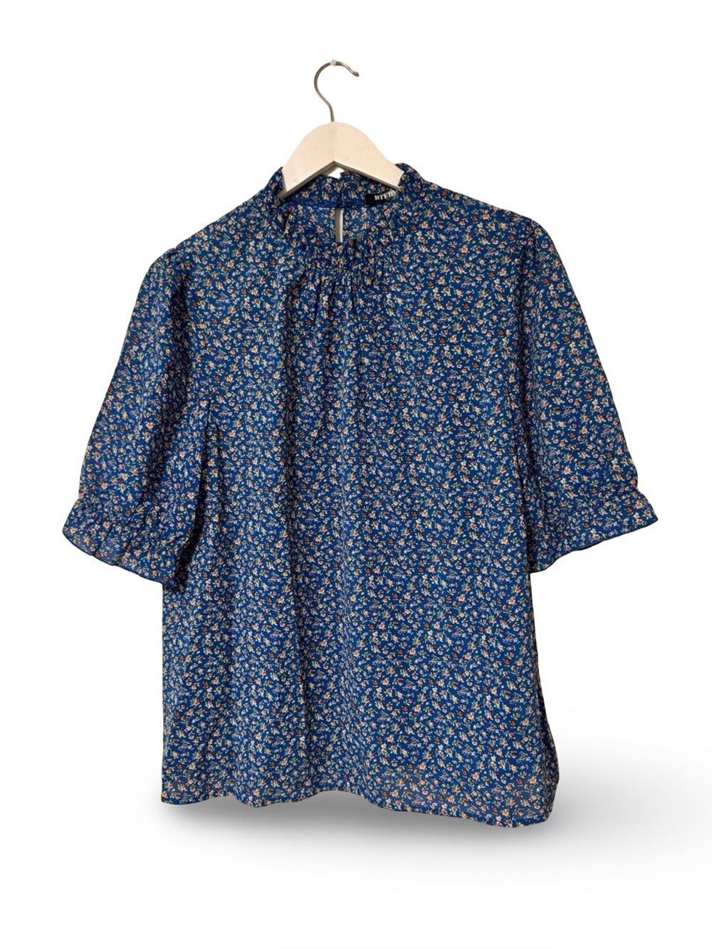 Women's Blue Floral Blouse